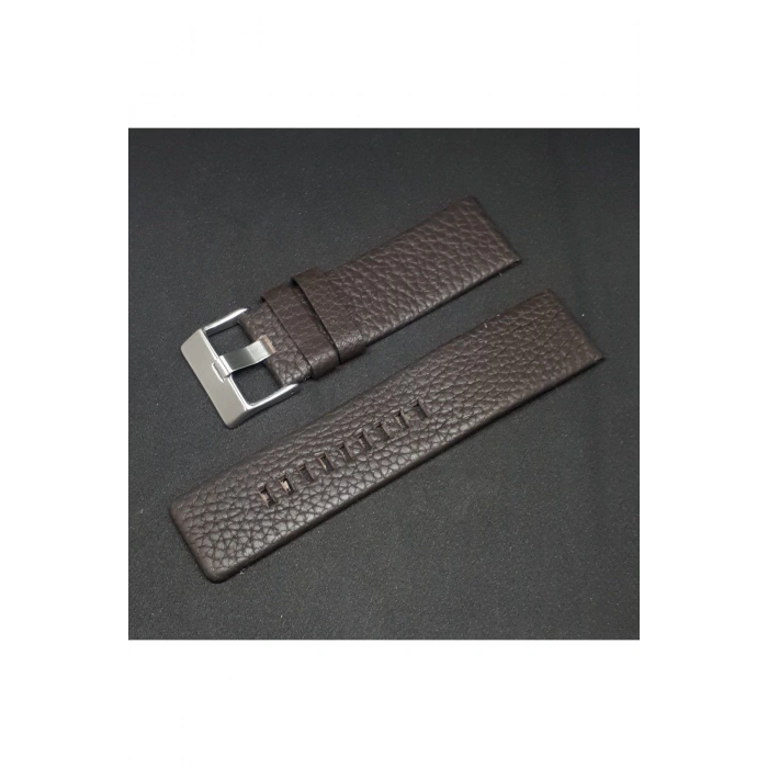 26mm Diesel Uyumlu Kahverengi Hakiki Deri Saat Kordonu Toka Ölçü 26mm