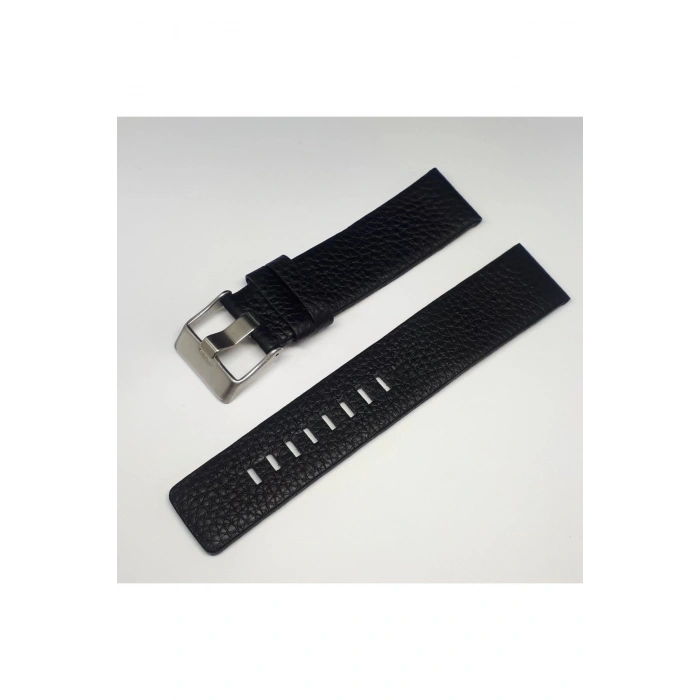 22mm Diesel Uyumlu Siyah Hakiki Deri Saat Kordonu Toka Ölçü 22mm