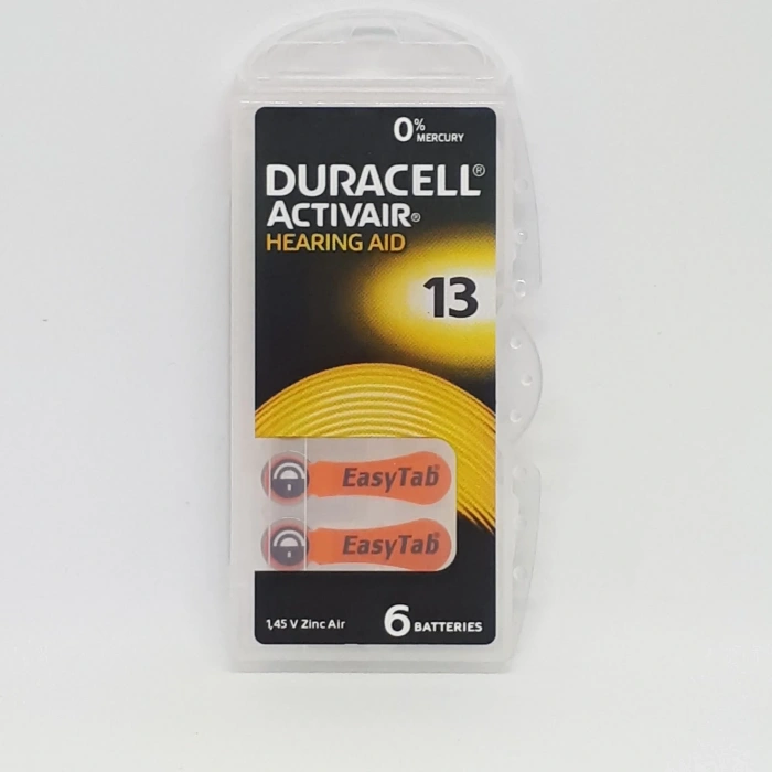Duracell 13 Numara İşitme Cihaz Pili Kulaklık Pili 6lı