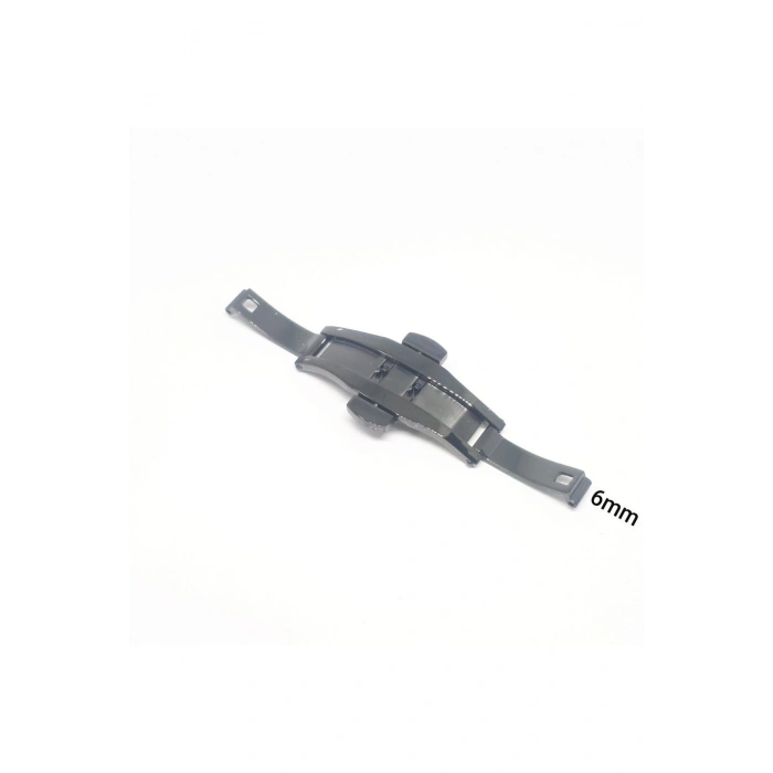 Emporio Armani Tissot Saat Uyumlu Metal Kordon Kelebek Basmalı Kilit Siyah - 6mm