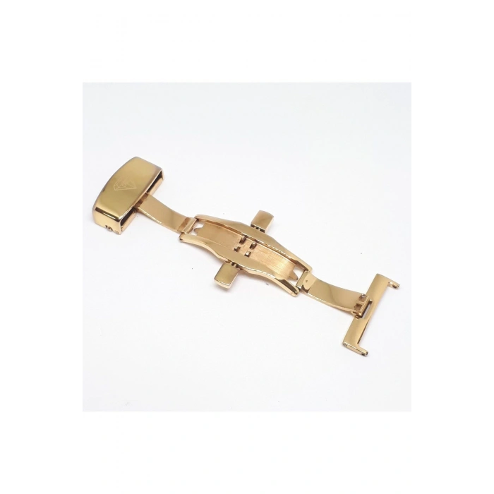 Saat Deri Kordon Klipsi Kelebek Kilit Rose Bakır - Toka Ölçü  18mm