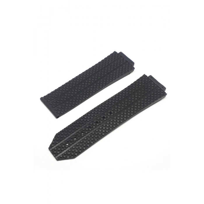 Hublot Uyumlu Slikon Saat Kordonu Kayışı|Kilit 24MM - SİYAH