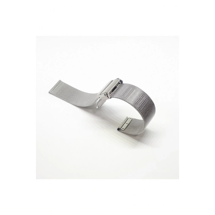 16mm Beyaz Renk Hasır İnce Örgü Çelik Kaplama Metal Saat Kordonu