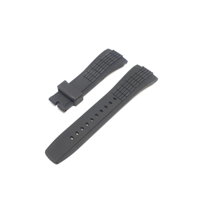 Seiko Velatura Uyumlu Slikon Saat Kordonu - SİYAH