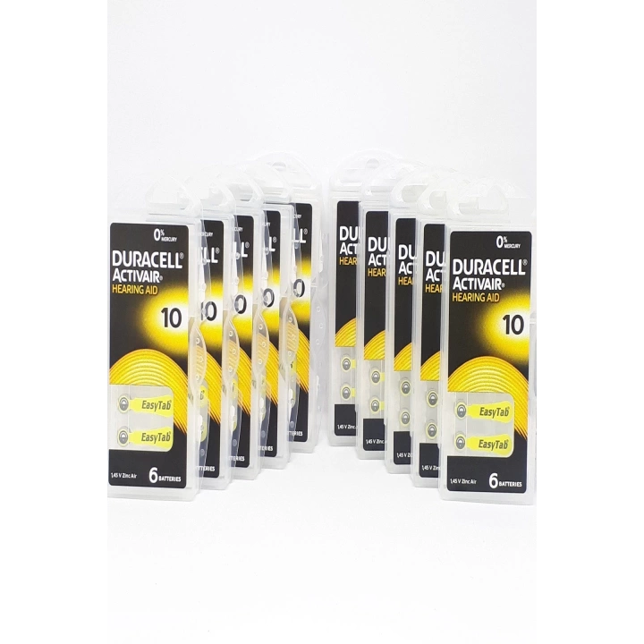 10 Numara Işitme Cihaz Pili Kulaklık Pili 6&apos;lı*10 Paket