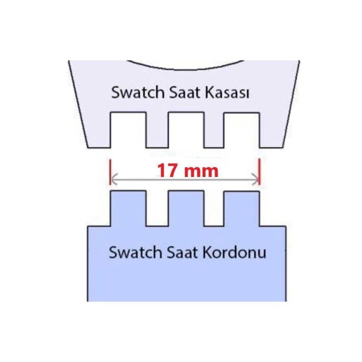 17mm Swatch Uyumlu Chrono Model Slikon Saat Kordonu - KAHVE