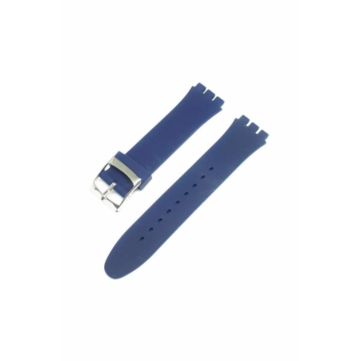 19mm Swatch Uyumlu Chrono Model Slikon Saat Kordonu - LACİVERT