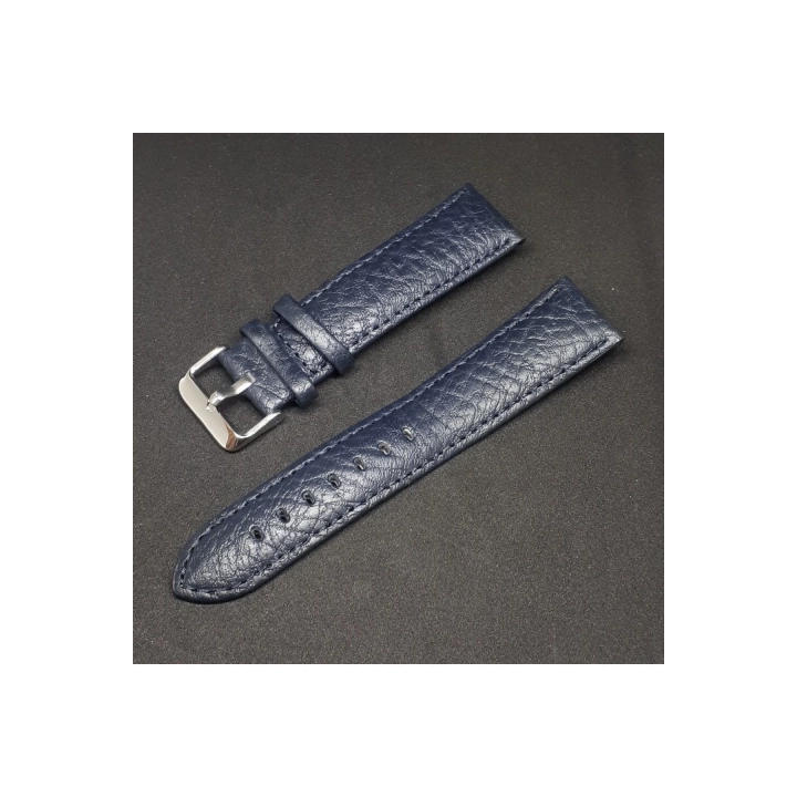 22mm Lacivert Rolax Bombeli Deri Saat Kayışı Kordonu 22x20