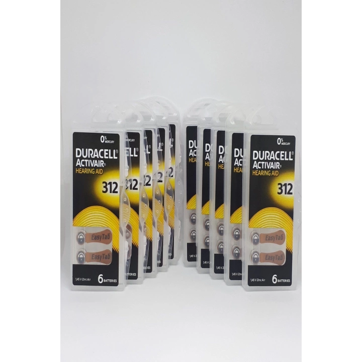 312 Numara Işitme Cihaz Pili Kulaklık Pili 6&apos;lı*10 Pa...