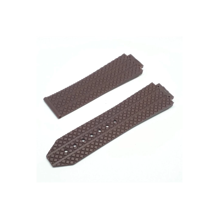 Kahve Slikon Saat Kordonu Kayışı| kilit 22mm -
