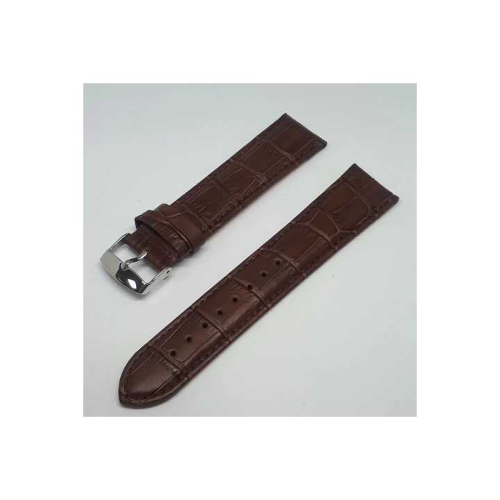 Kahverengi Croco Deri Saat Kordonu 24mm