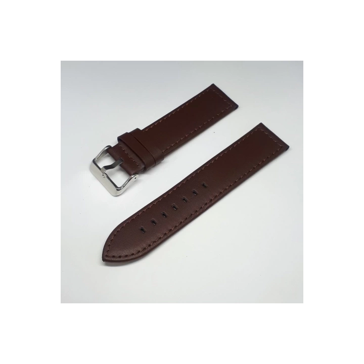 Kahverengi Düz Deri Saat Kayışı Kordonu 24x24 24mm
