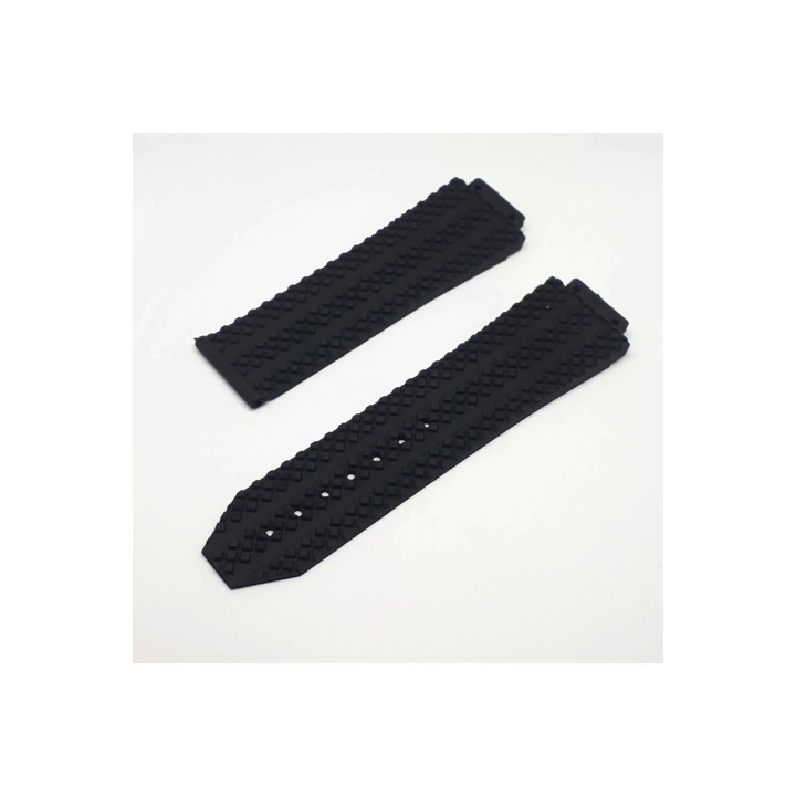 Slikon Saat Kordonu Kayışı Kilit Siyah 22mm