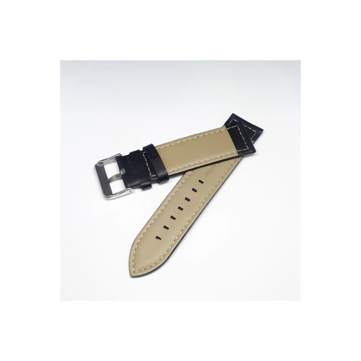 Unisex Lacivert Rolax Bombeli Deri Saat Kayışı Kordonu 24 mm 24x22
