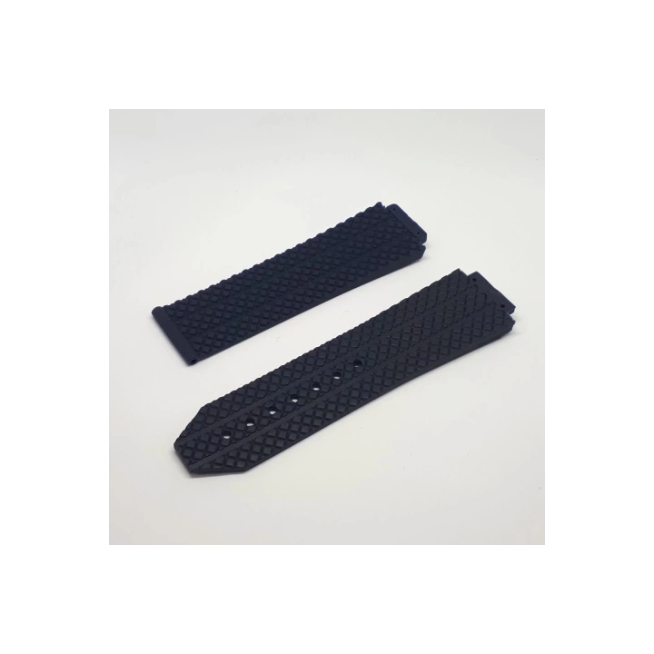 Uyumlu Slikon Saat Kordonu Kayışı Lacivert Kilit 22mm
