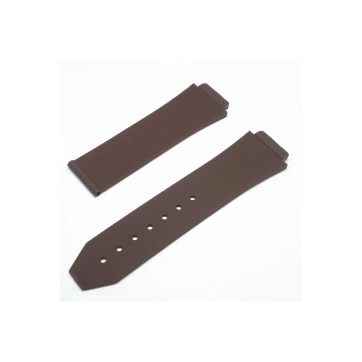 Uyumlu Slikon Saat Kordonu Kayışı|kilit 22mm - Kahve