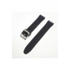 17mm Swatch Uyumlu Chrono Model Slikon Saat Kordonu - SİYAH
