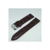 22mm Kahverengi Croco Suni Deri Saat Kordonu