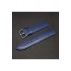24mm Lacivert Mavi Düz Deri Saat Kayışı Kordonu 24x24