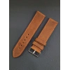 22mm Kahverengi Kiremit Renk Crazy Hakiki Deri Saat Kordonu - Toka Ölçü 22mm
