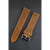 22mm Açık Kahve Taba Renk Crazy Hakiki Deri Saat Kordonu - Toka Ölçü 22mm