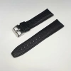 22mm Siyah Rolax Bombeli Deri Saat Kayışı Kordonu 22x20