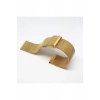 24mm Sarı Gold Renk Hasır Kalın Örgü Çelik Kaplama Metal Saat Kordonu