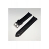 22mm Siyah Croco Bombeli Deri Saat Kayışı Kordonu 22x20