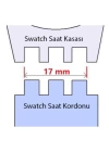 17mm Swatch Uyumlu Chrono Model Slikon Saat Kordonu - KAHVE