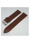 18mm Açık Kahve Taba Renk Croco Suni Deri Saat Kordonu