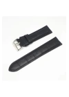 20mm Marka Siyah Croco Hakiki Deri Saat Kordonu