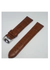 22mm Açık Kahve Taba Renk Croco Deri Saat Kordonu