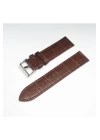 24mm Kahverengi Croco Deri Saat Kayışı Kordonu 24x24
