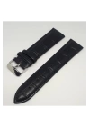 Croco Suni Deri Saat Kordonu Siyah 20mm