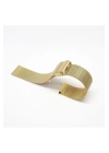 Gold Renk Hasır Ince Örgü Çelik Kaplama Metal Saat Kordonu 16mm