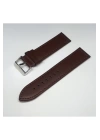 Kahverengi Düz Deri Saat Kayışı Kordonu 24x24 24mm