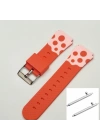 SMART KİDS AKILLI SAAT KORDONU UYUMLU SİLİKON KIRMIZI RENK - 20 MM