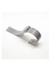 Unisex Beyaz Renk Hasır İnce Örgü Çelik Kaplama Metal Saat Kordonu 16mm