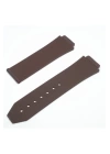 Uyumlu Slikon Saat Kordonu Kayışı|kilit 22mm - Kahve