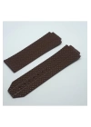 Uyumlu Slikon Saat Kordonu Kayışı|kilit 24mm - Kahve