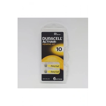 Duracell 10 Numara İşitme Cihaz Pili Kulaklık Pili 6lı