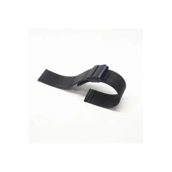 16mm Siyah Renk Hasır İnce Örgü Çelik Kaplama Metal Saat Kordonu