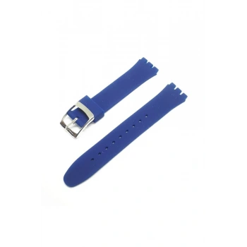 17mm Swatch Uyumlu Chrono Model Slikon Saat Kordonu - LACİVERT