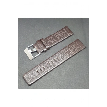 24mm Diesel Uyumlu Kahverengi Hakiki Deri Saat Kordonu Toka Ölçü 24mm