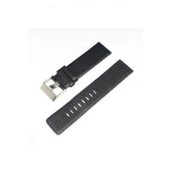 24mm Diesel Uyumlu Siyah Hakiki Deri Saat Kordonu Toka Ölçü 24mm