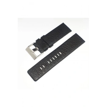 26mm Diesel Uyumlu Siyah Hakiki Deri Saat Kordonu Toka Ölçü 26mm