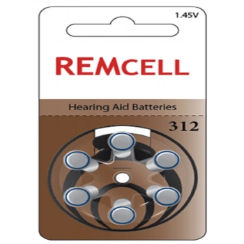 Remcell 312 Numara İşitme Cihaz Pili Kulaklık Pili 6lı Blister-1 PAKET