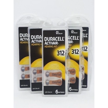 Duracell 312 Numara Kulaklık Pili 6lı-5 Paket 5*6