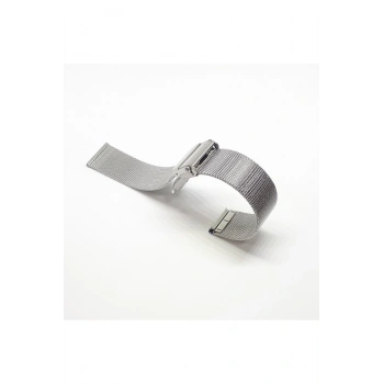 18mm Beyaz Renk Hasır İnce Örgü Çelik Kaplama Metal Saat Kordonu