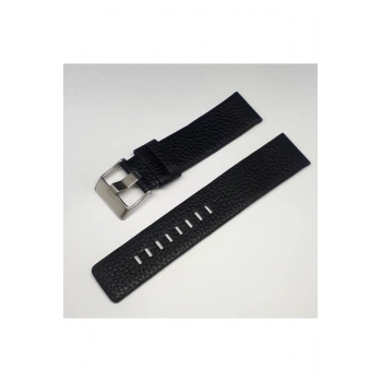 22mm Diesel Uyumlu Siyah Hakiki Deri Saat Kordonu Toka Ölçü 22mm